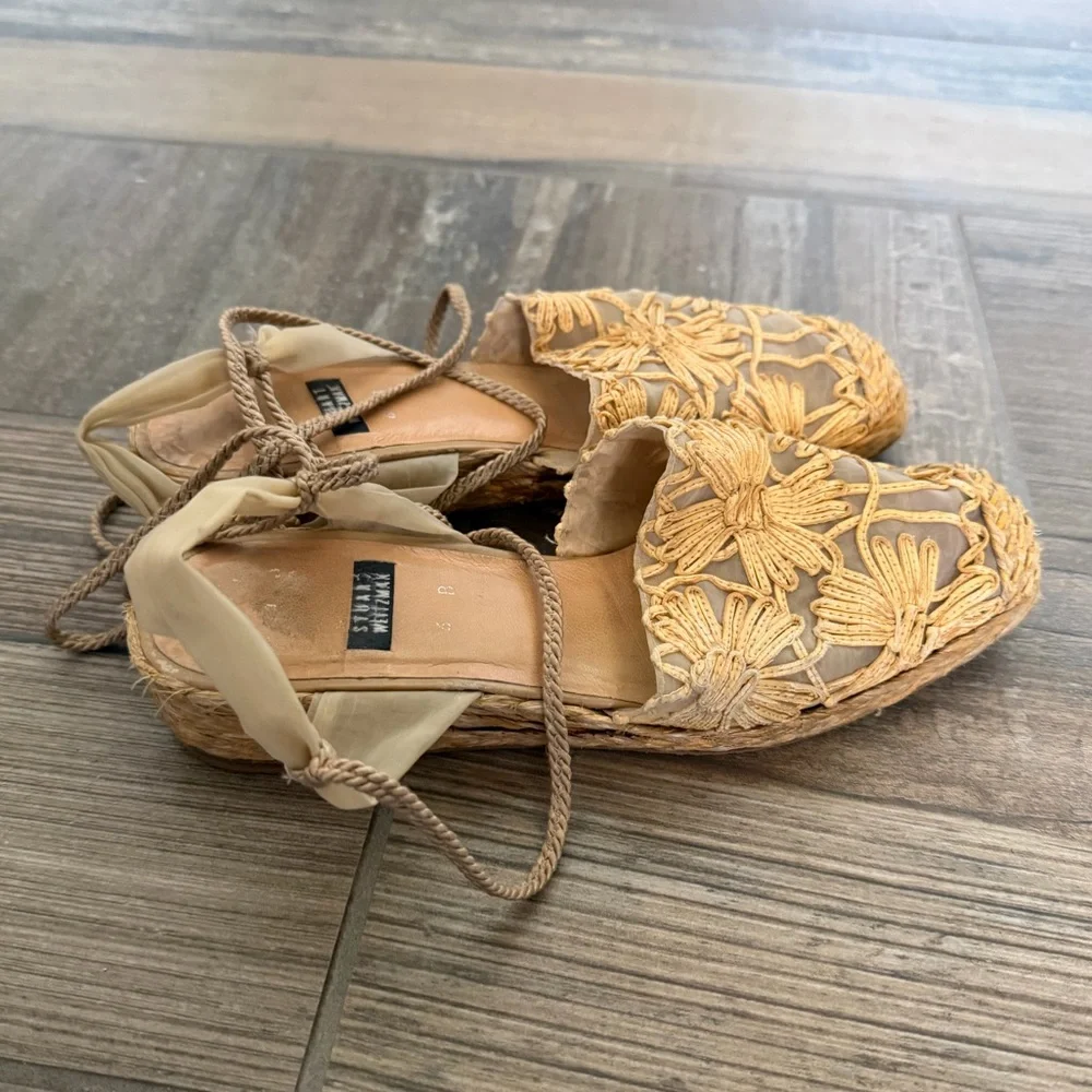Stuart Weitzman Espadrilles with Intricate Woven Design size 6